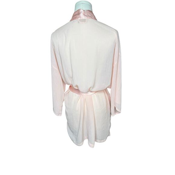 Vintage Victoria’s Secret Gold Label Blush Pink Satin trim Robe coquette bride - Picture 4 of 6